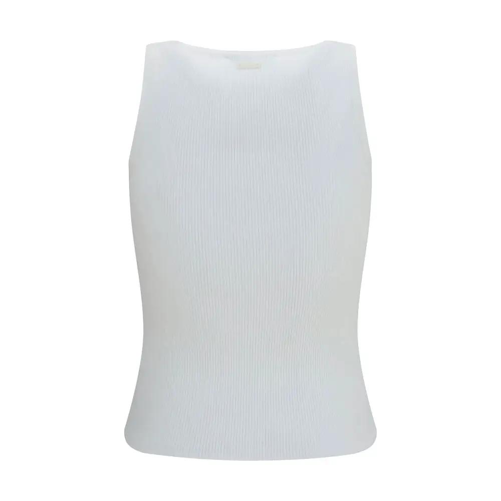 Max Mara Sample Sale | Max Mara White Viscose Tank Tops - | Designer outlet