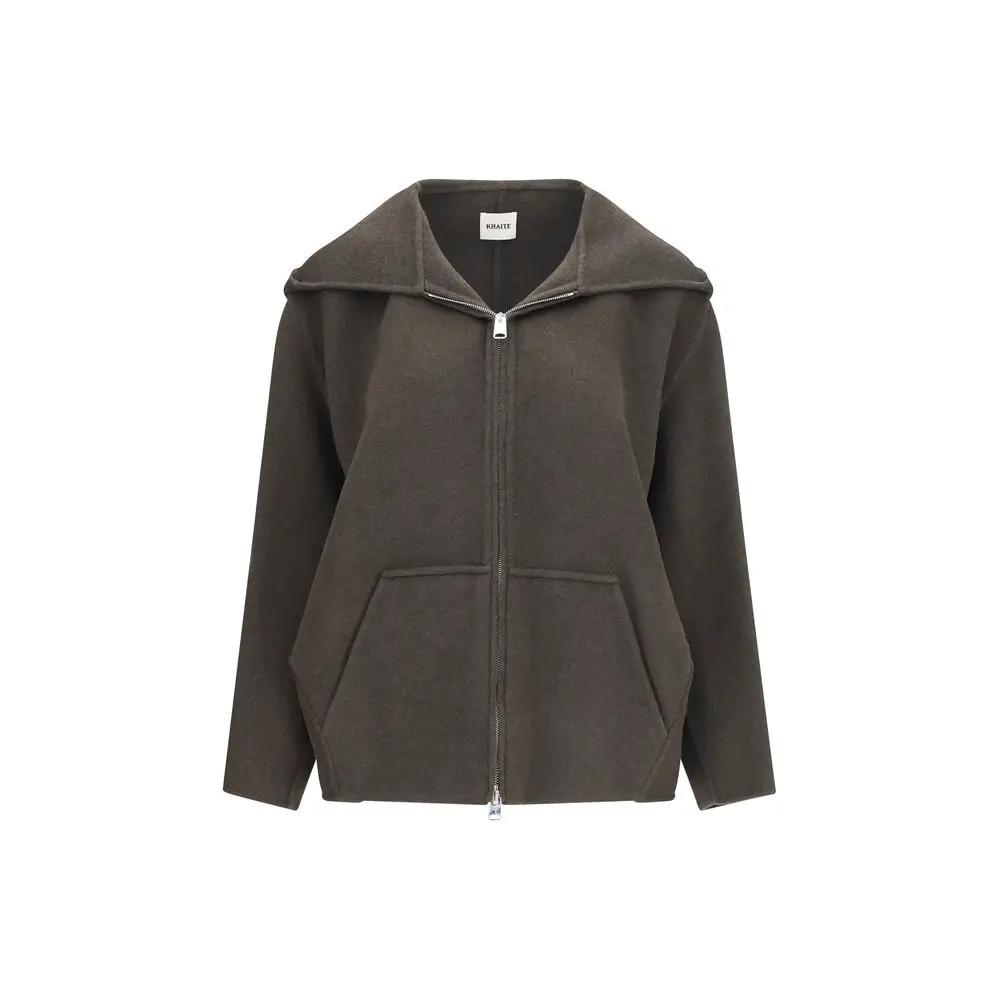 Khaite Bicolor Wool Oves Aries Full-Length Jacket