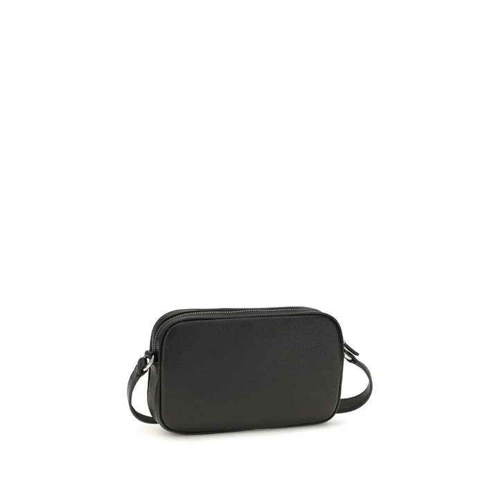 Valentino Garavani Black Calf Leather Bos Taurus Shoulder Bag