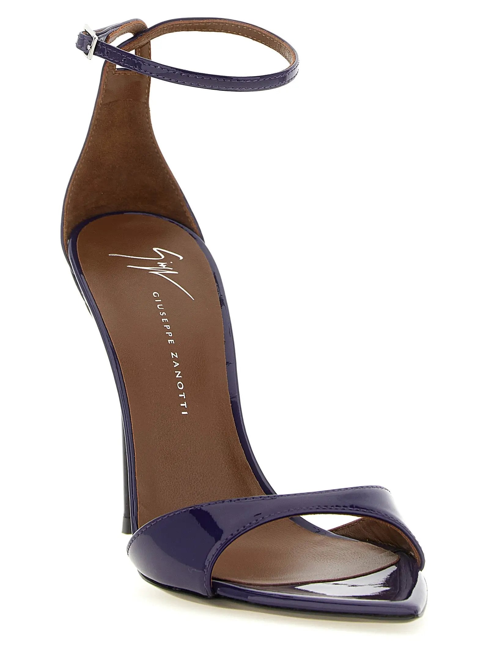 Giuseppe Zanotti Purple Calfskin Stiletto Heel Sandals – Ask Me Wear