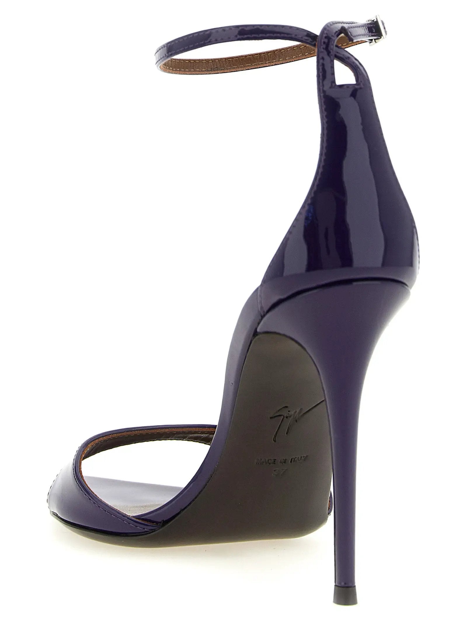 Giuseppe Zanotti Purple Calfskin Stiletto Heel Sandals – Ask Me Wear