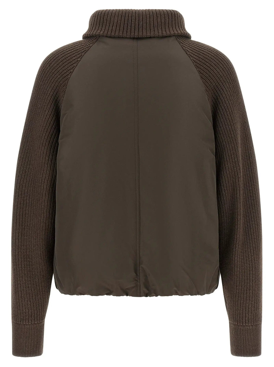 Brunello Cucinelli Brown Cotton Full-Length Jacket