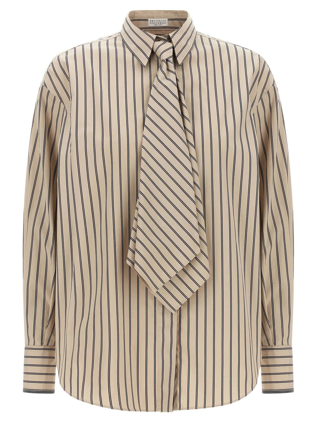 Brunello Cucinelli Beige Cotton Blouse