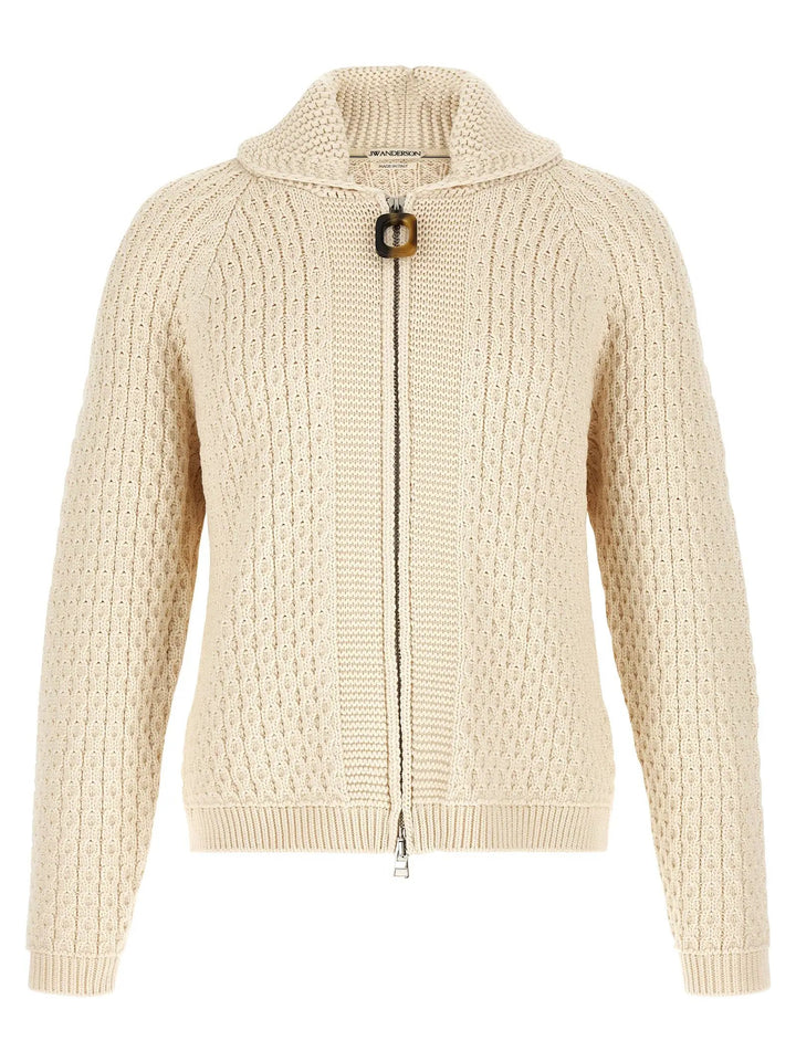 J.W.Anderson Sample Sale | J.W.Anderson White Cotton Cardigan - | Designer outlet