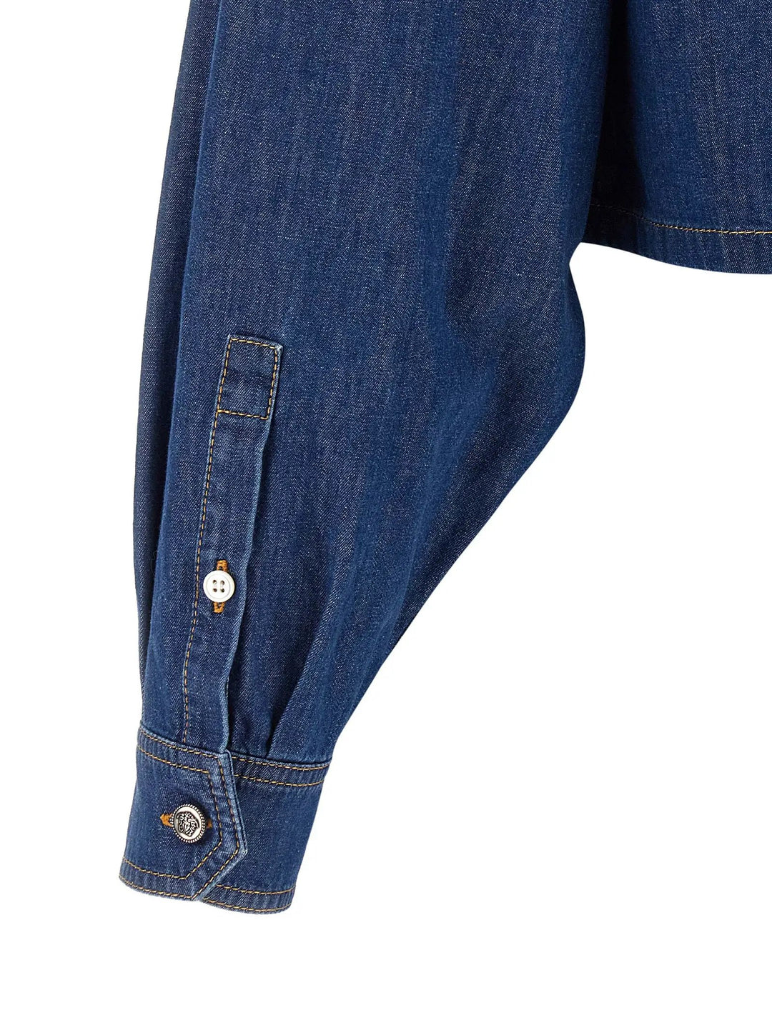Versace Sample Sale | Versace Blue Cotton Blouse - | Designer outlet