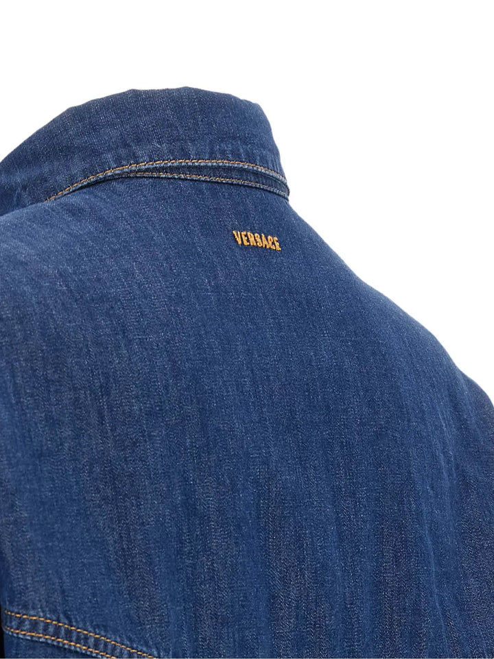 Versace Sample Sale | Versace Blue Cotton Blouse - | Designer outlet