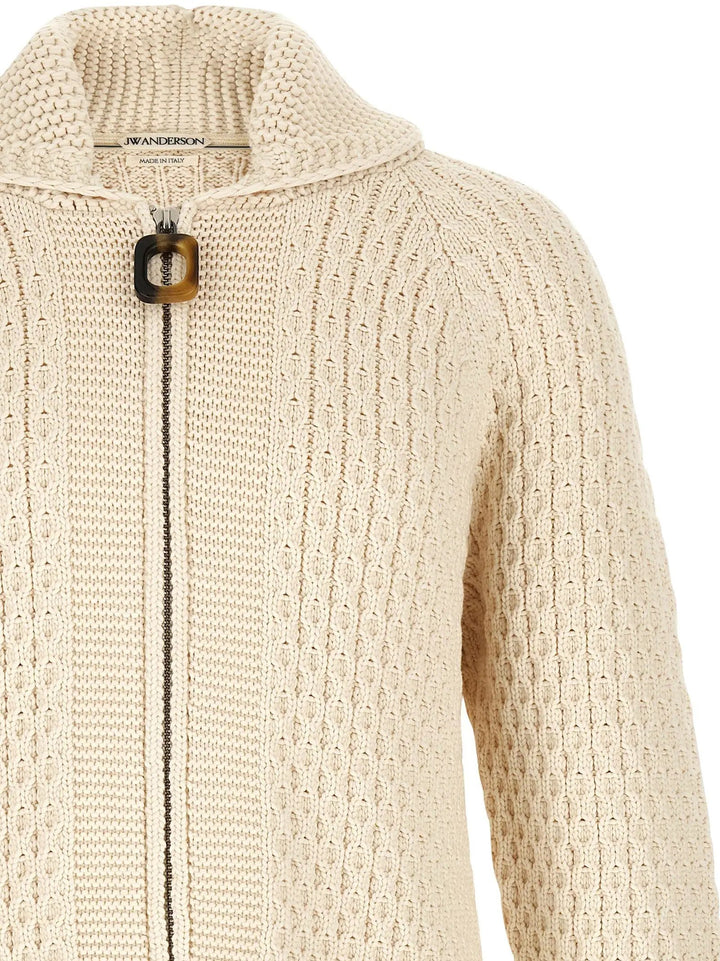 J.W.Anderson Sample Sale | J.W.Anderson White Cotton Cardigan - | Designer outlet