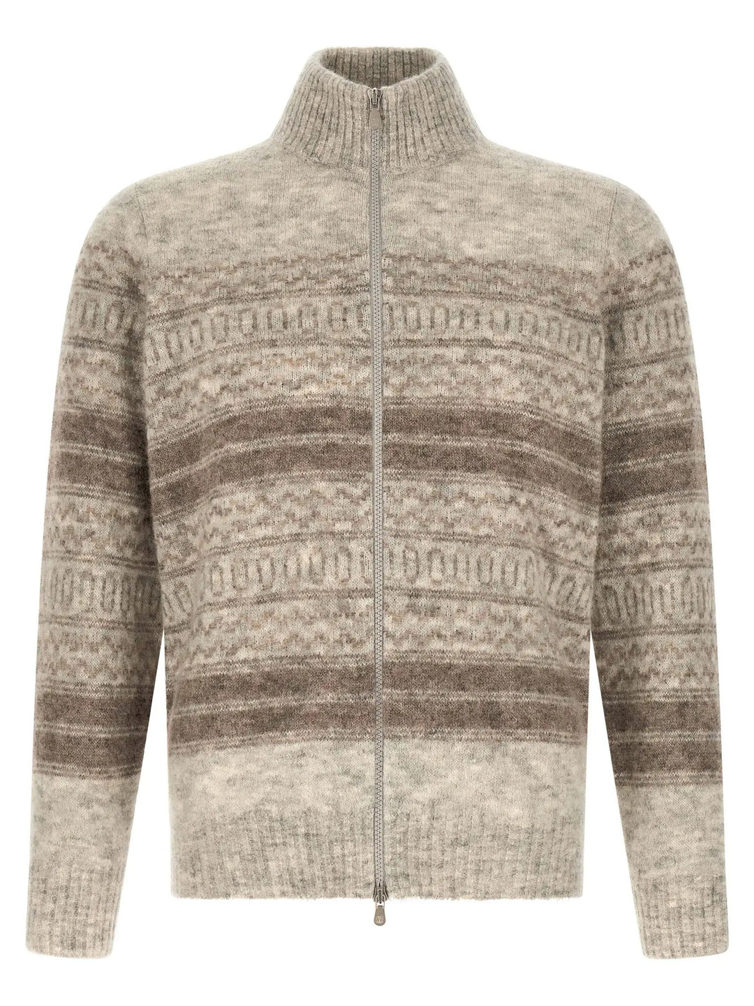 Brunello Cucinelli Sample Sale | Brunello Cucinelli Beige Alpaca Leather Cardigan - | Designer outlet