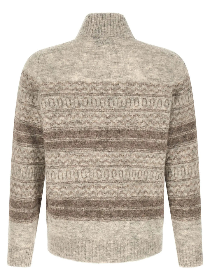 Brunello Cucinelli Sample Sale | Brunello Cucinelli Beige Alpaca Leather Cardigan - | Designer outlet