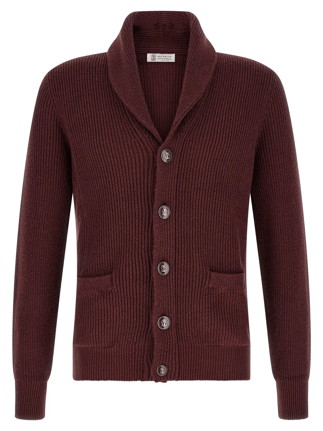 Brunello Cucinelli Sample Sale | Brunello Cucinelli Bordeaux Cotton Cardigan - | Designer outlet