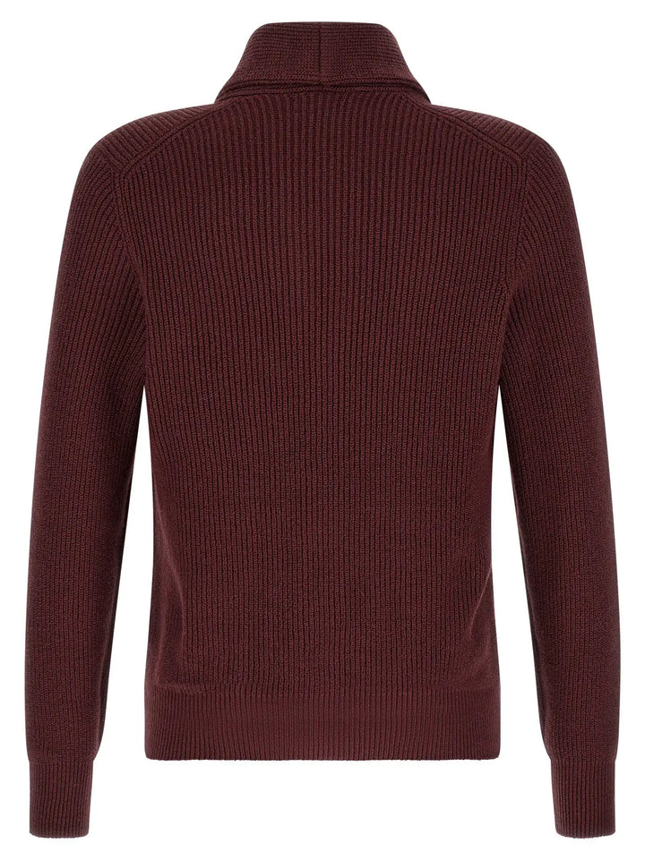 Brunello Cucinelli Sample Sale | Brunello Cucinelli Bordeaux Cotton Cardigan - | Designer outlet