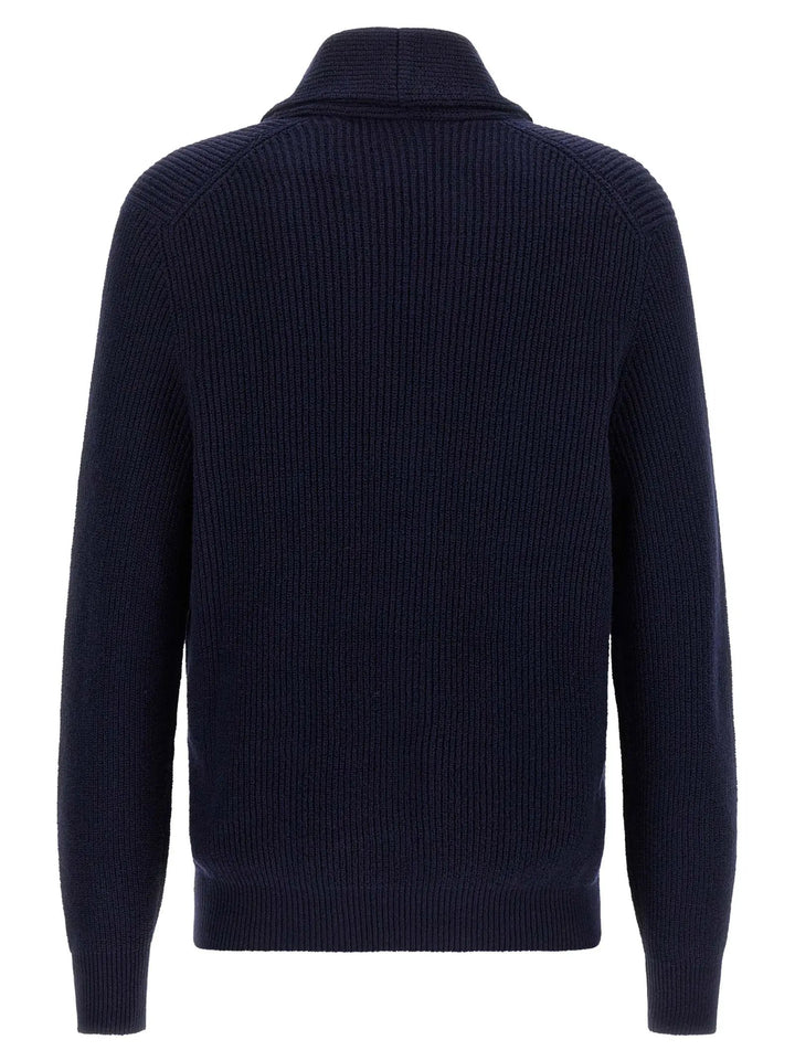 Brunello Cucinelli Sample Sale | Brunello Cucinelli Blue Cotton Cardigan - | Designer outlet
