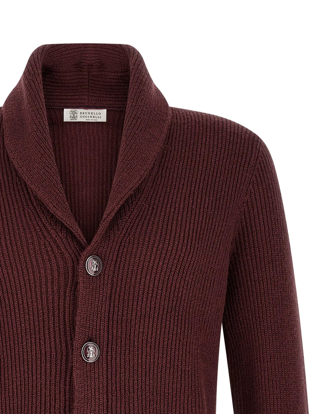 Brunello Cucinelli Sample Sale | Brunello Cucinelli Bordeaux Cotton Cardigan - | Designer outlet