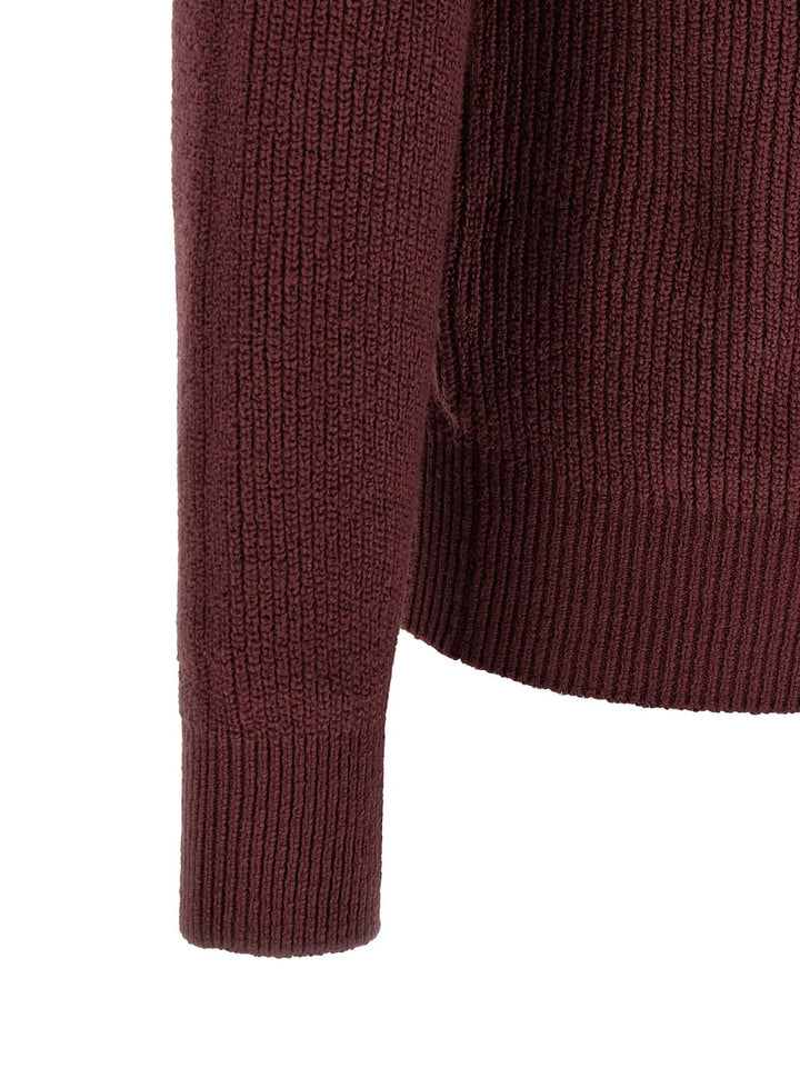 Brunello Cucinelli Sample Sale | Brunello Cucinelli Bordeaux Cotton Cardigan - | Designer outlet