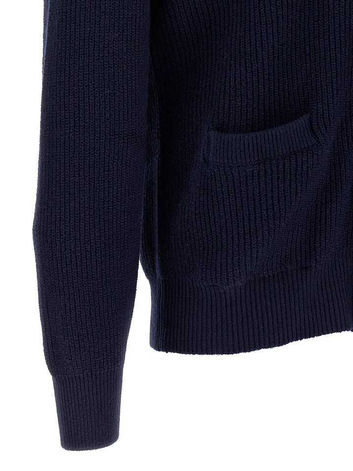 Brunello Cucinelli Sample Sale | Brunello Cucinelli Blue Cotton Cardigan - | Designer outlet