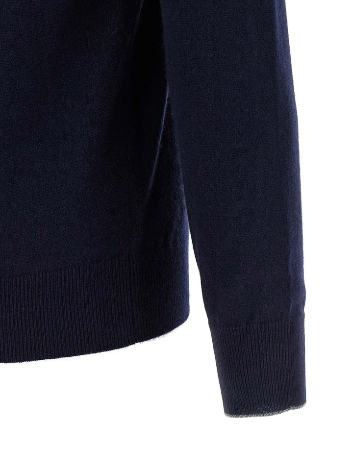 Brunello Cucinelli Sample Sale | Brunello Cucinelli Blue Cashmere Cardigan - | Designer outlet