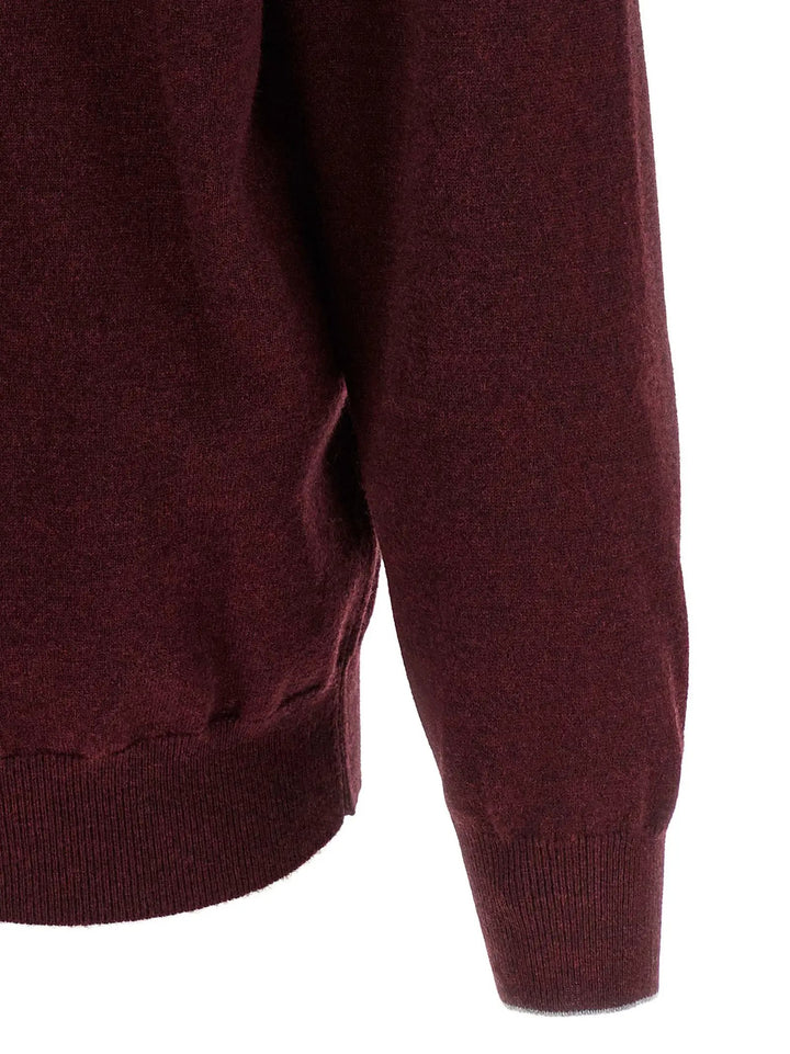 Brunello Cucinelli Sample Sale | Brunello Cucinelli Bordeaux Cashmere Cardigan - | Designer outlet
