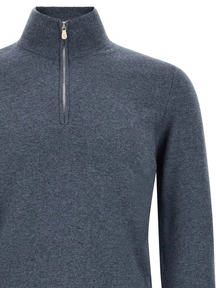 Brunello Cucinelli Sample Sale | Brunello Cucinelli Blue Cashmere Cardigan - | Designer outlet