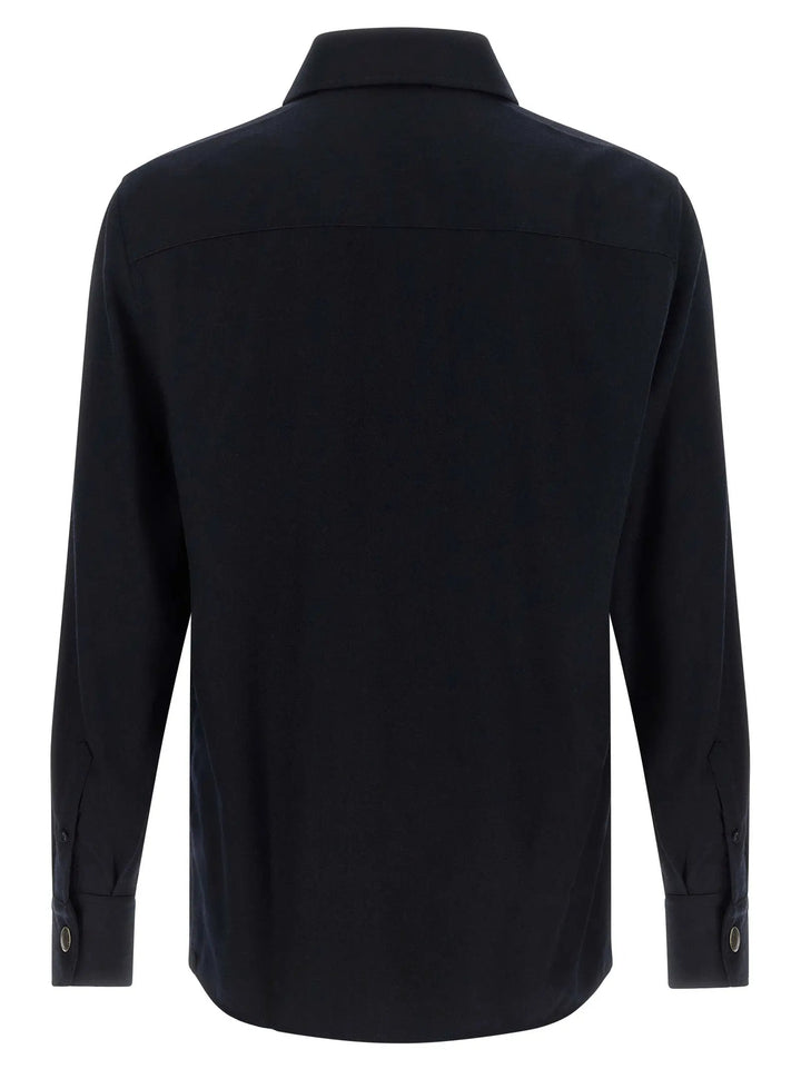 Brunello Cucinelli Sample Sale | Brunello Cucinelli Blue Virgin Wool Blouse - | Designer outlet