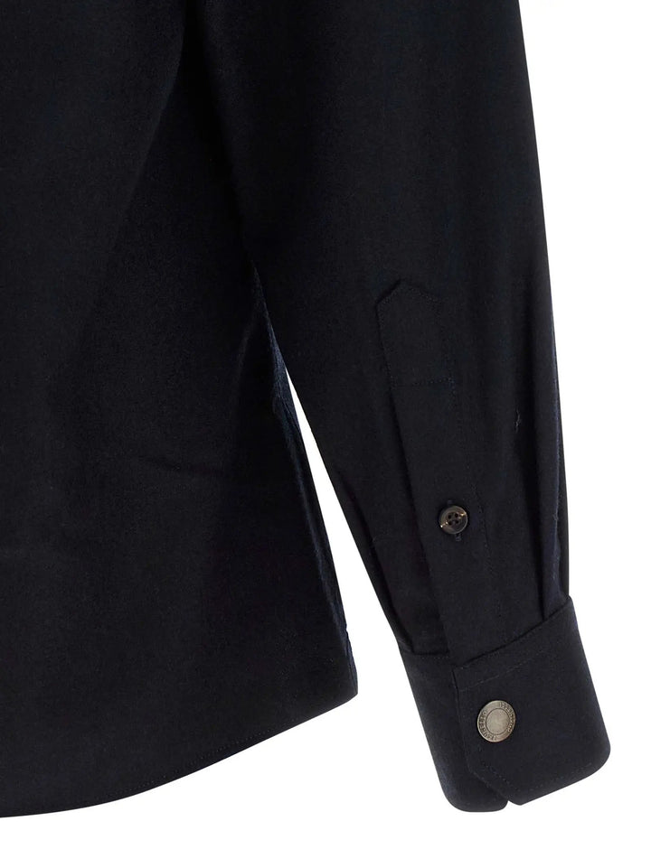 Brunello Cucinelli Sample Sale | Brunello Cucinelli Blue Virgin Wool Blouse - | Designer outlet