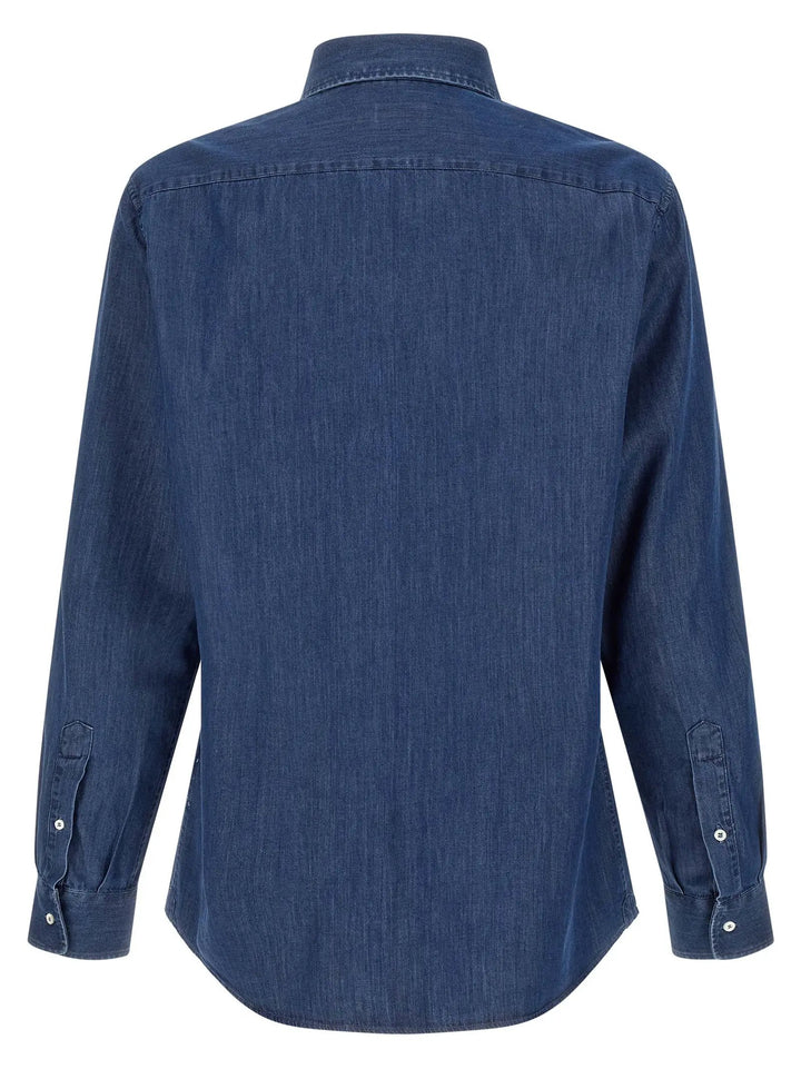 Brunello Cucinelli Sample Sale | Brunello Cucinelli Blue Cotton Blouse - | Designer outlet