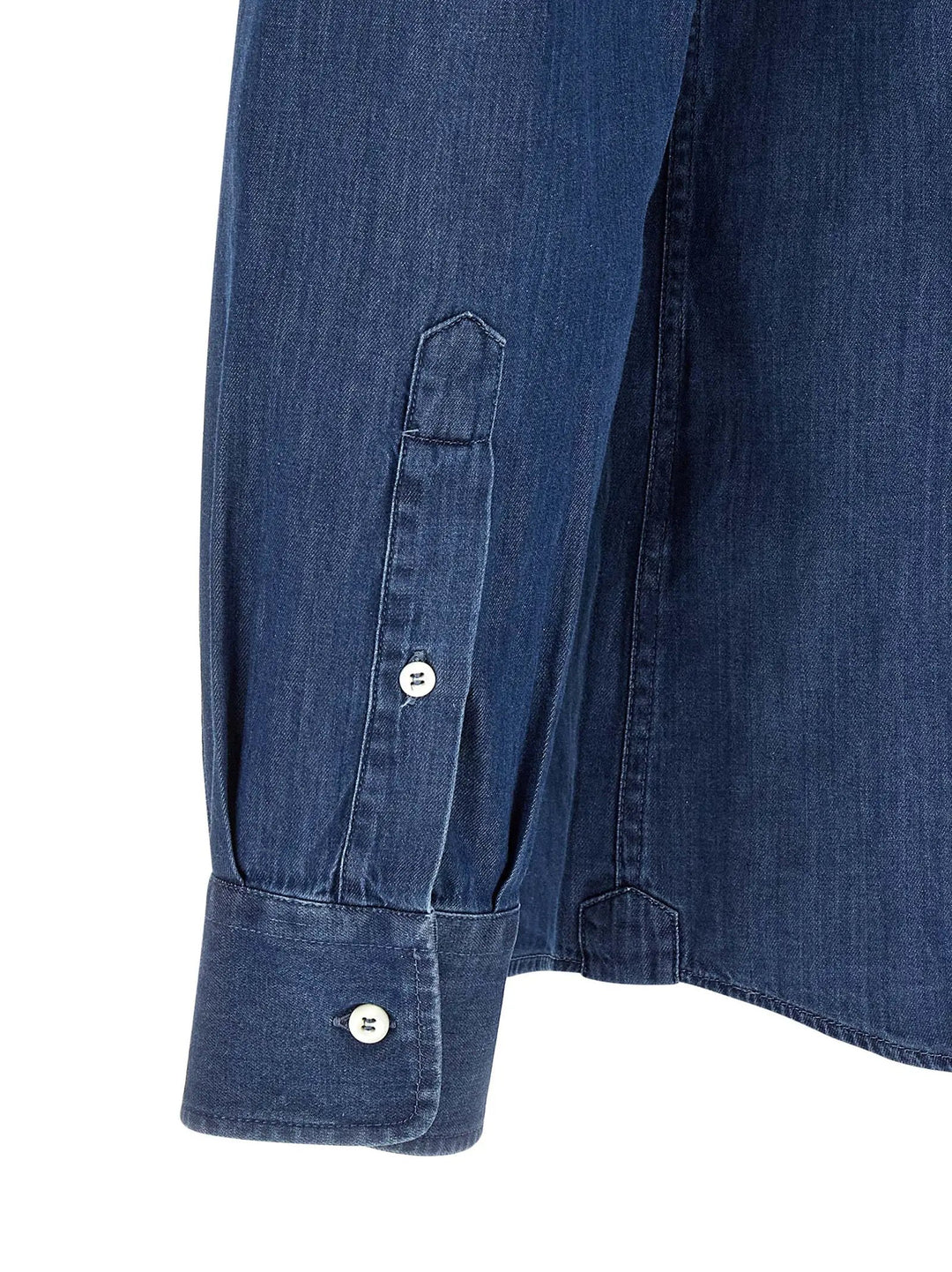 Brunello Cucinelli Sample Sale | Brunello Cucinelli Blue Cotton Blouse - | Designer outlet