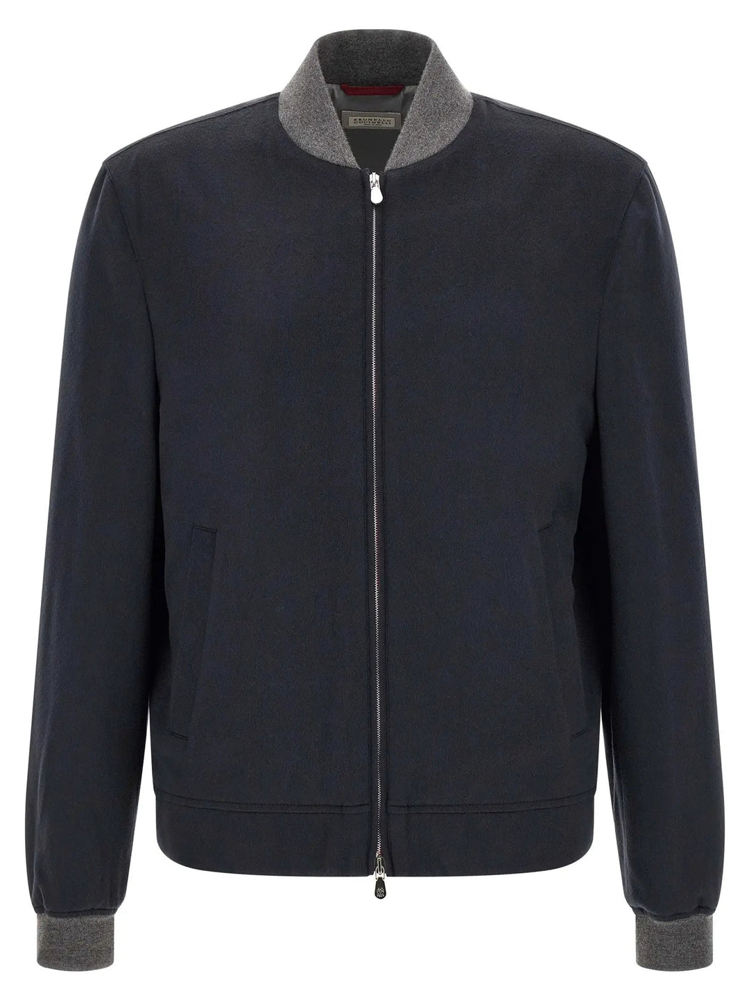 Brunello Cucinelli Sample Sale | Brunello Cucinelli Blue Cashmere Bomber - | Designer outlet