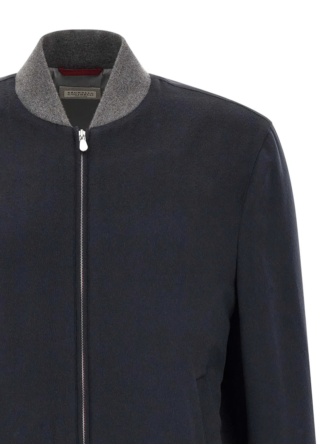 Brunello Cucinelli Sample Sale | Brunello Cucinelli Blue Cashmere Bomber - | Designer outlet