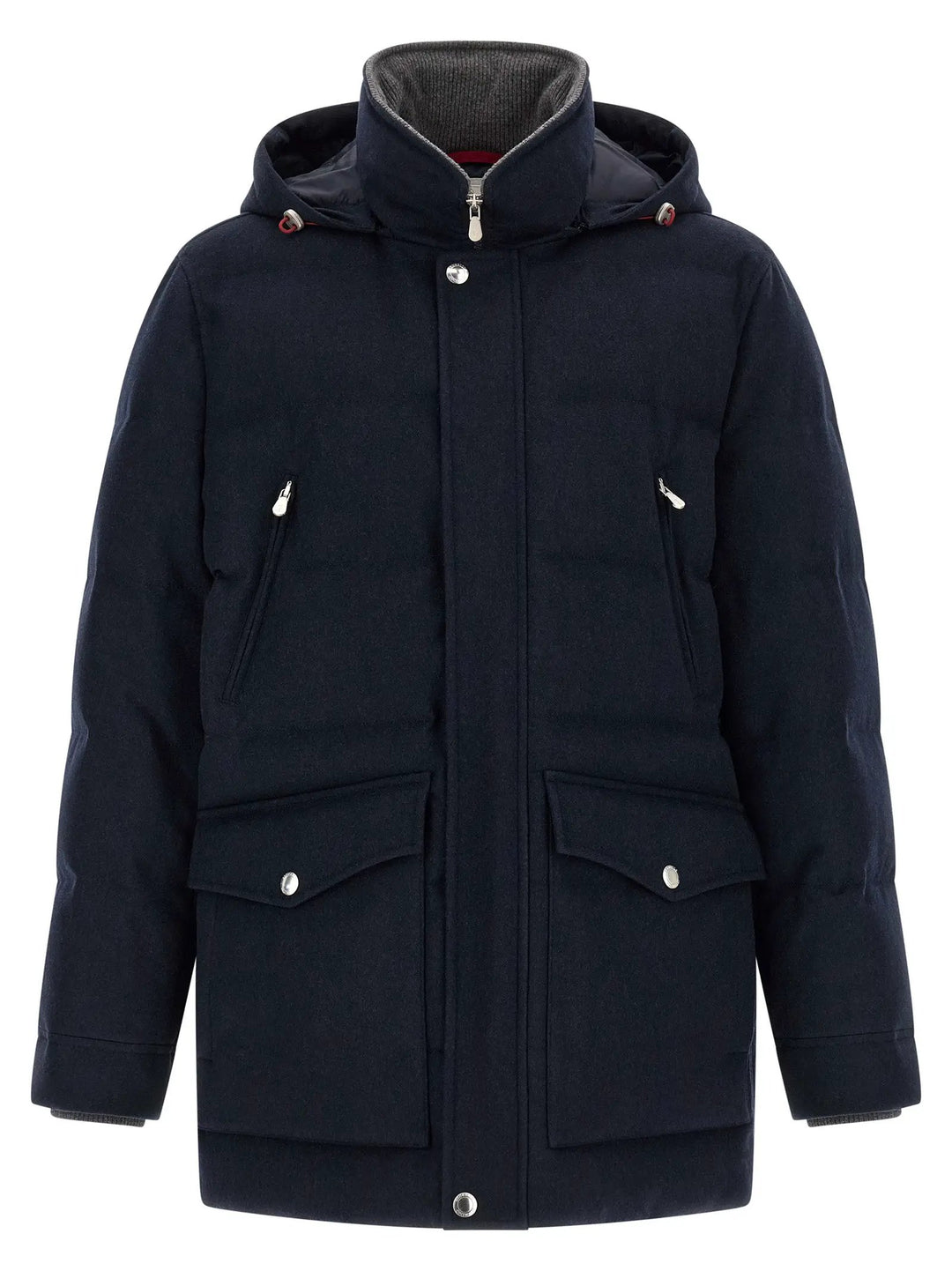 Brunello Cucinelli Sample Sale | Brunello Cucinelli Blue Wool Parka - | Designer outlet