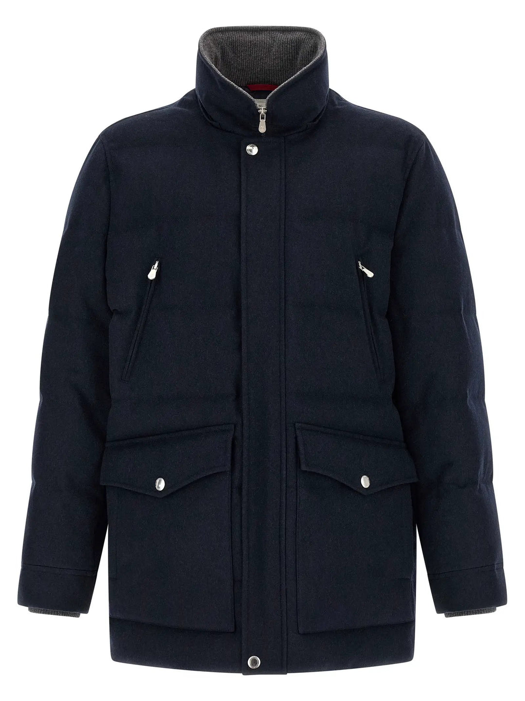 Brunello Cucinelli Sample Sale | Brunello Cucinelli Blue Wool Parka - | Designer outlet