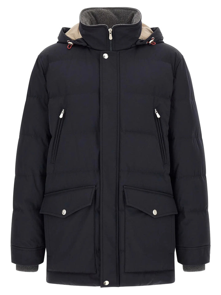 Brunello Cucinelli Sample Sale | Brunello Cucinelli Blue Polyamide Parka - | Designer outlet