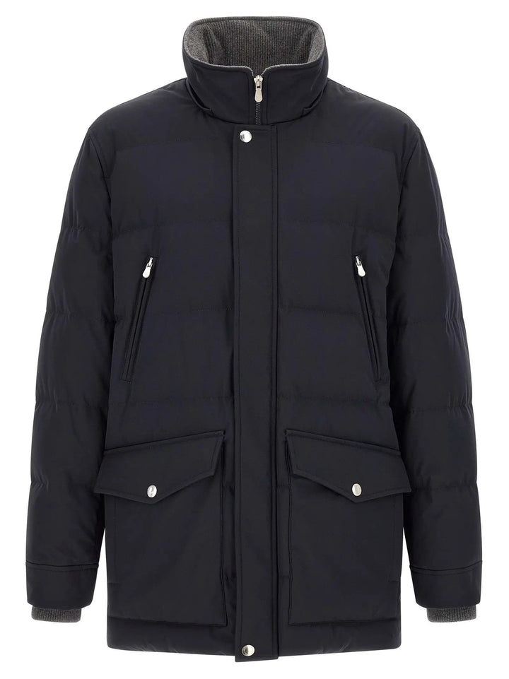 Brunello Cucinelli Sample Sale | Brunello Cucinelli Blue Polyamide Parka - | Designer outlet