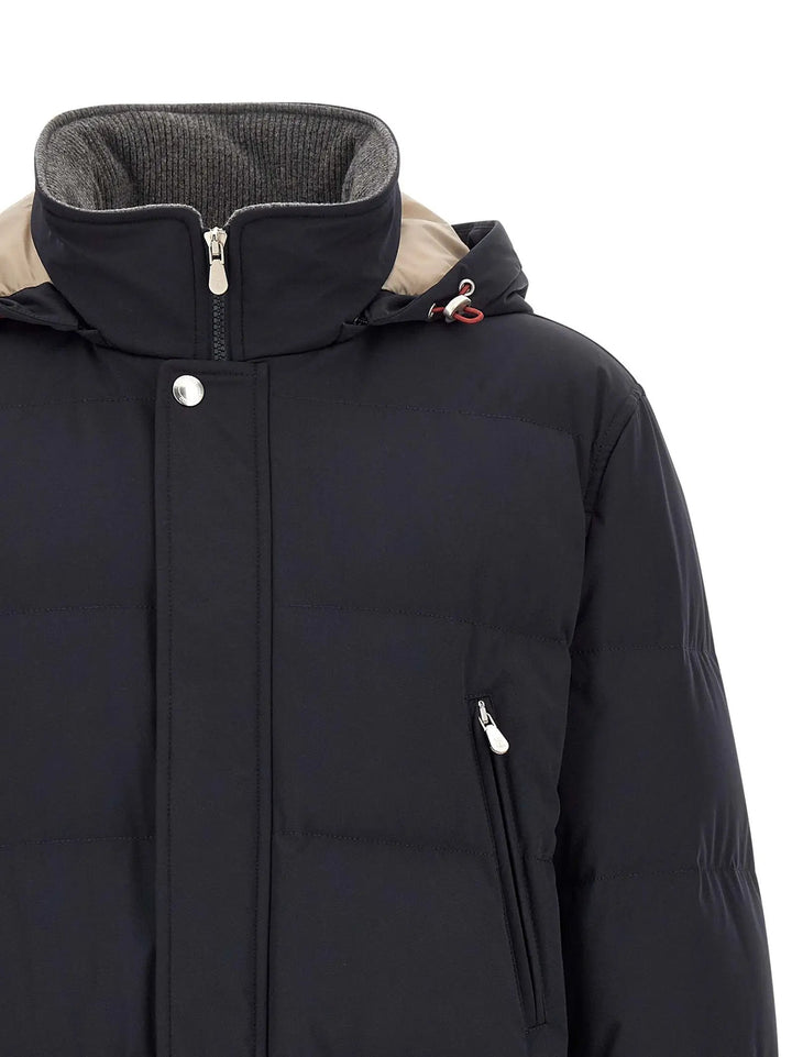 Brunello Cucinelli Sample Sale | Brunello Cucinelli Blue Polyamide Parka - | Designer outlet