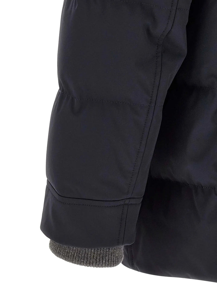 Brunello Cucinelli Sample Sale | Brunello Cucinelli Blue Polyamide Parka - | Designer outlet