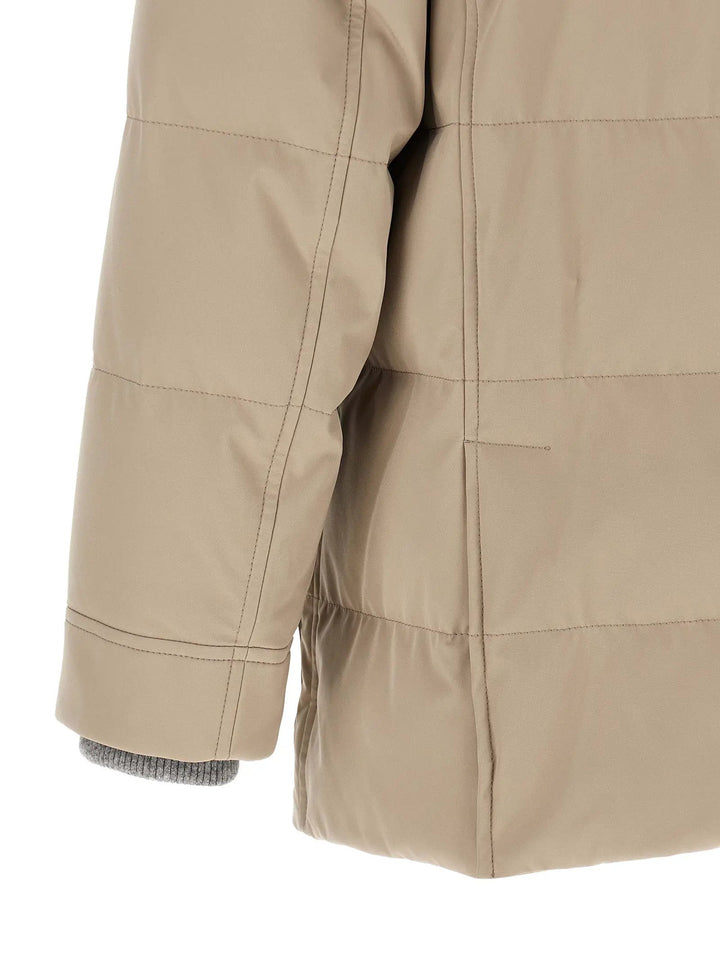 Brunello Cucinelli Sample Sale | Brunello Cucinelli Beige Polyamide Parka - | Designer outlet