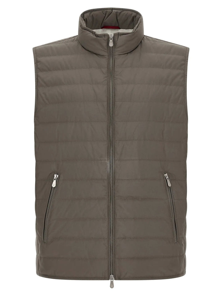 Brunello Cucinelli Sample Sale | Brunello Cucinelli Bicolor Polyester Sleeveless Jacket - | Designer outlet
