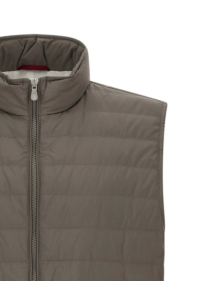 Brunello Cucinelli Sample Sale | Brunello Cucinelli Bicolor Polyester Sleeveless Jacket - | Designer outlet
