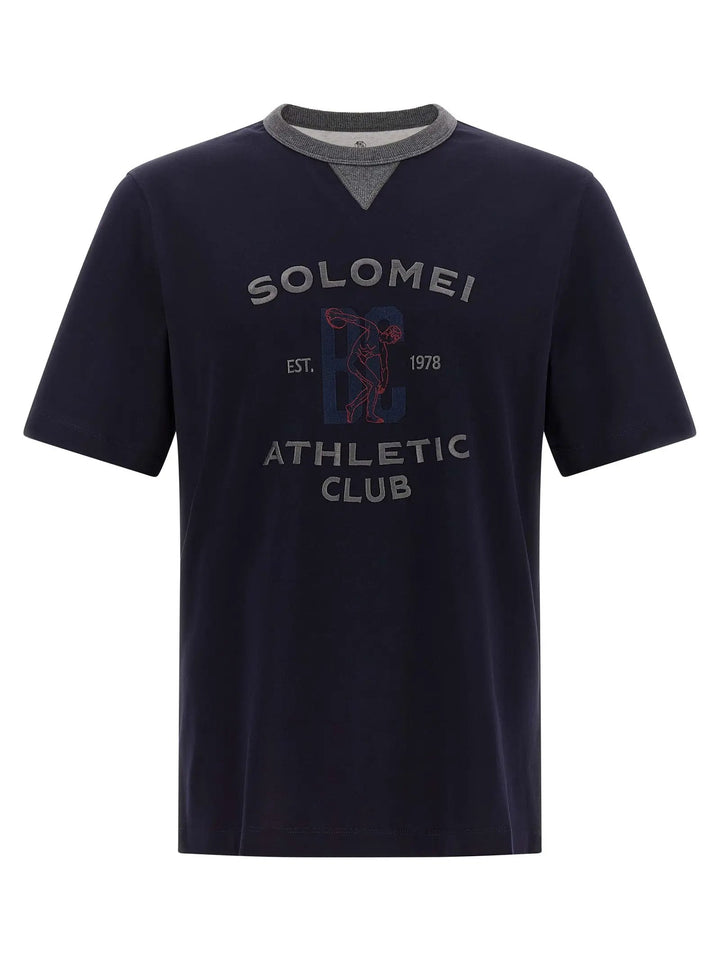 Brunello Cucinelli Sample Sale | Brunello Cucinelli Blue Cotton T-Shirt - | Designer outlet