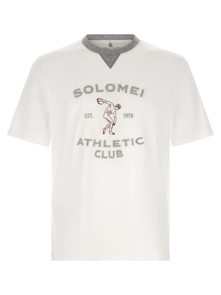 Brunello Cucinelli Sample Sale | Brunello Cucinelli White Cotton T-Shirt - | Designer outlet