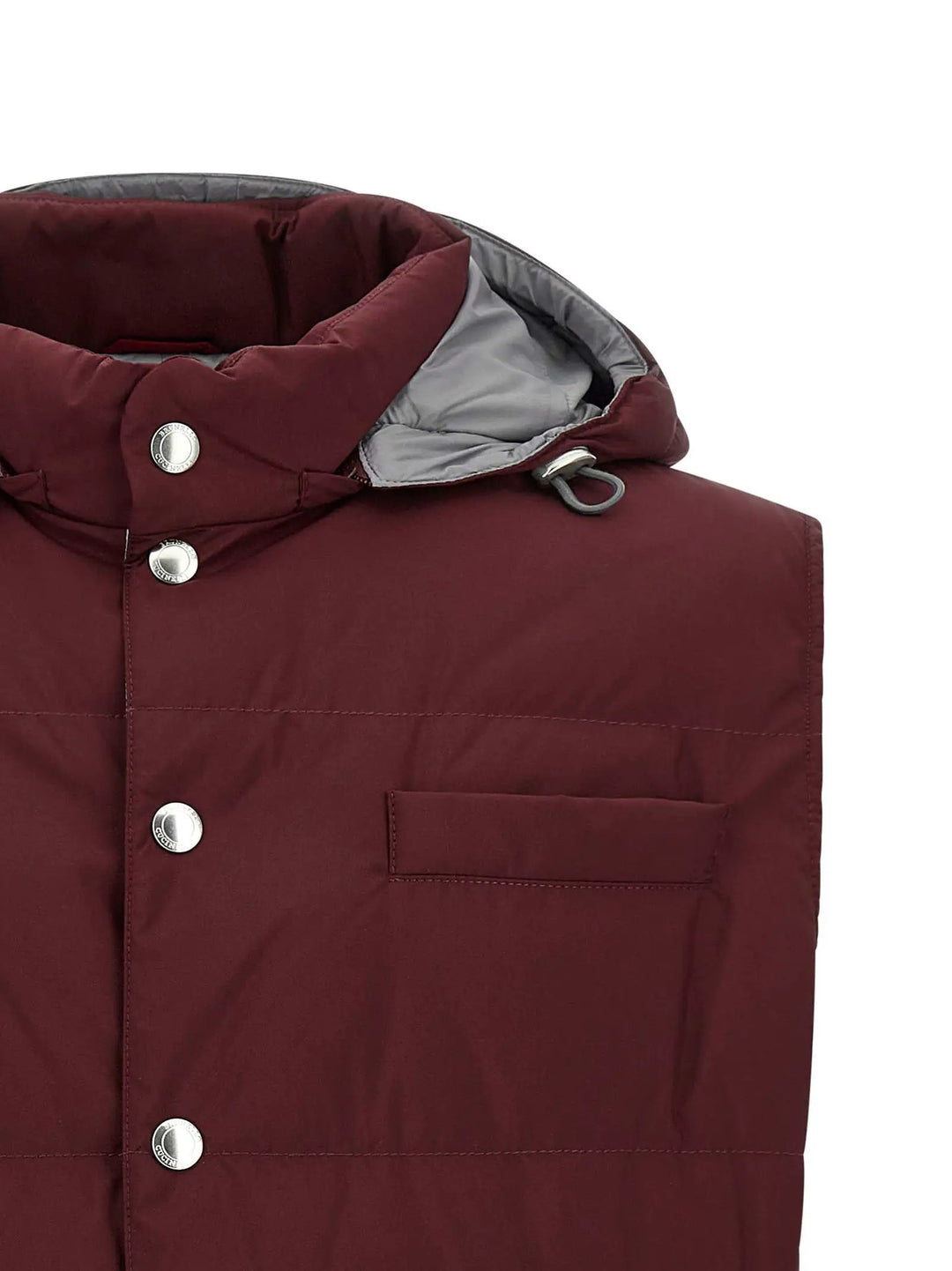 Brunello Cucinelli Sample Sale | Brunello Cucinelli Bordeaux Polyester Sleeveless Jacket - | Designer outlet