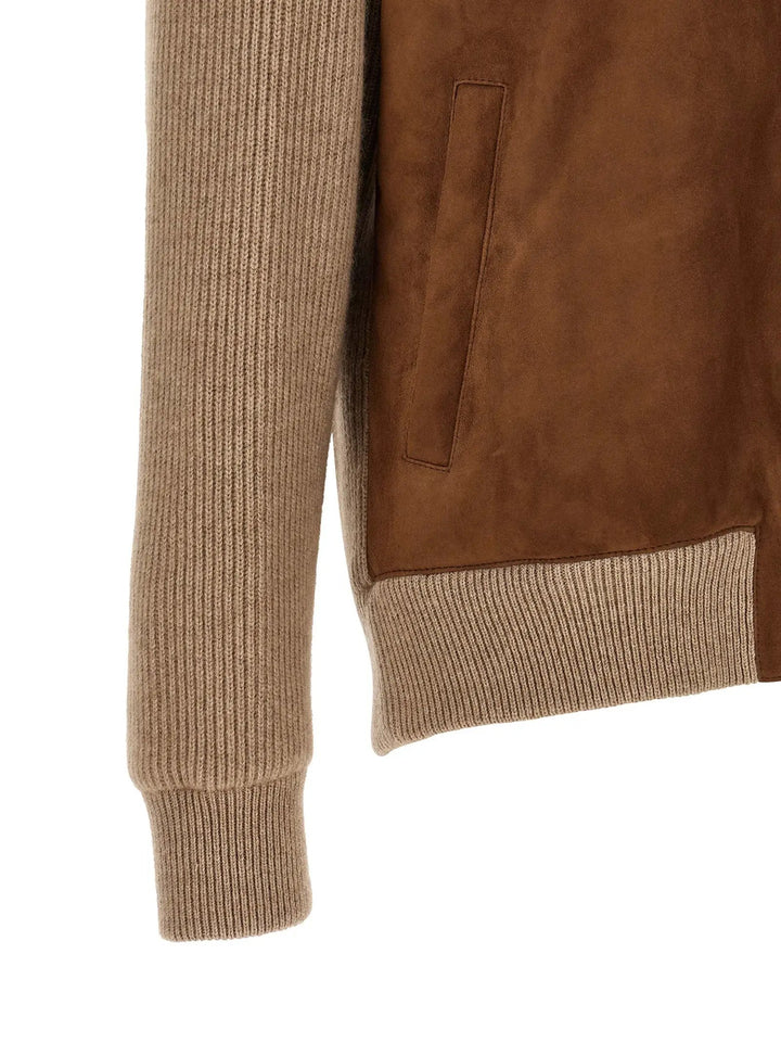 Brunello Cucinelli Sample Sale | Brunello Cucinelli Brown Lamb Leather Bomber - | Designer outlet