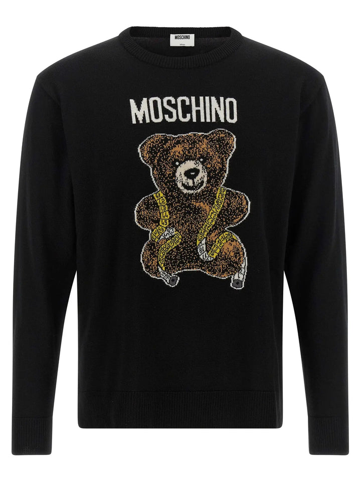Moschino Sample Sale | Moschino Black Virgin Wool Cardigan - | Designer outlet