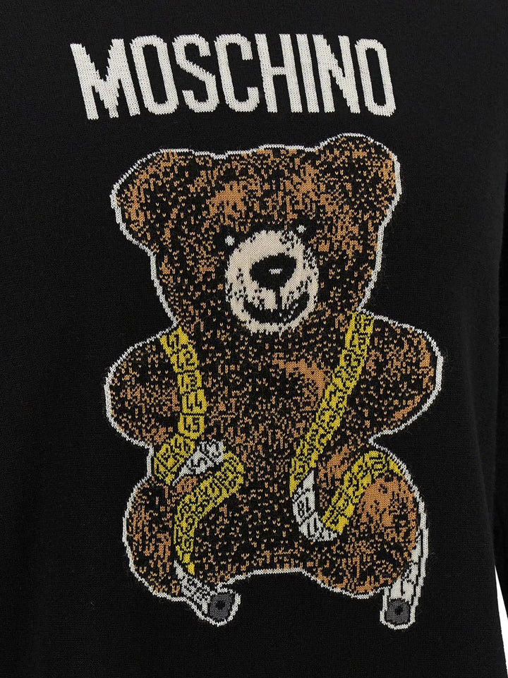 Moschino Sample Sale | Moschino Black Virgin Wool Cardigan - | Designer outlet