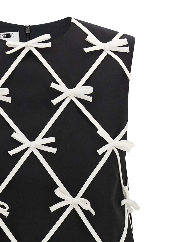 Moschino Sample Sale | Moschino Bicolor Virgin Wool Short Dress - | Designer outlet