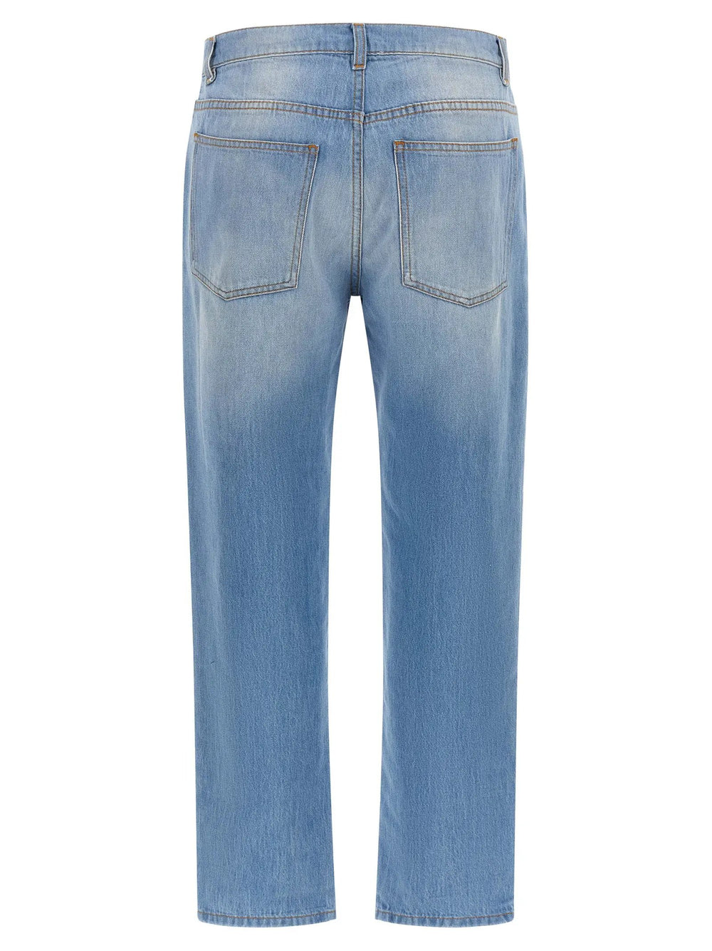 Moschino Sample Sale | Moschino Blue Cotton Straight-Leg Jeans - | Designer outlet