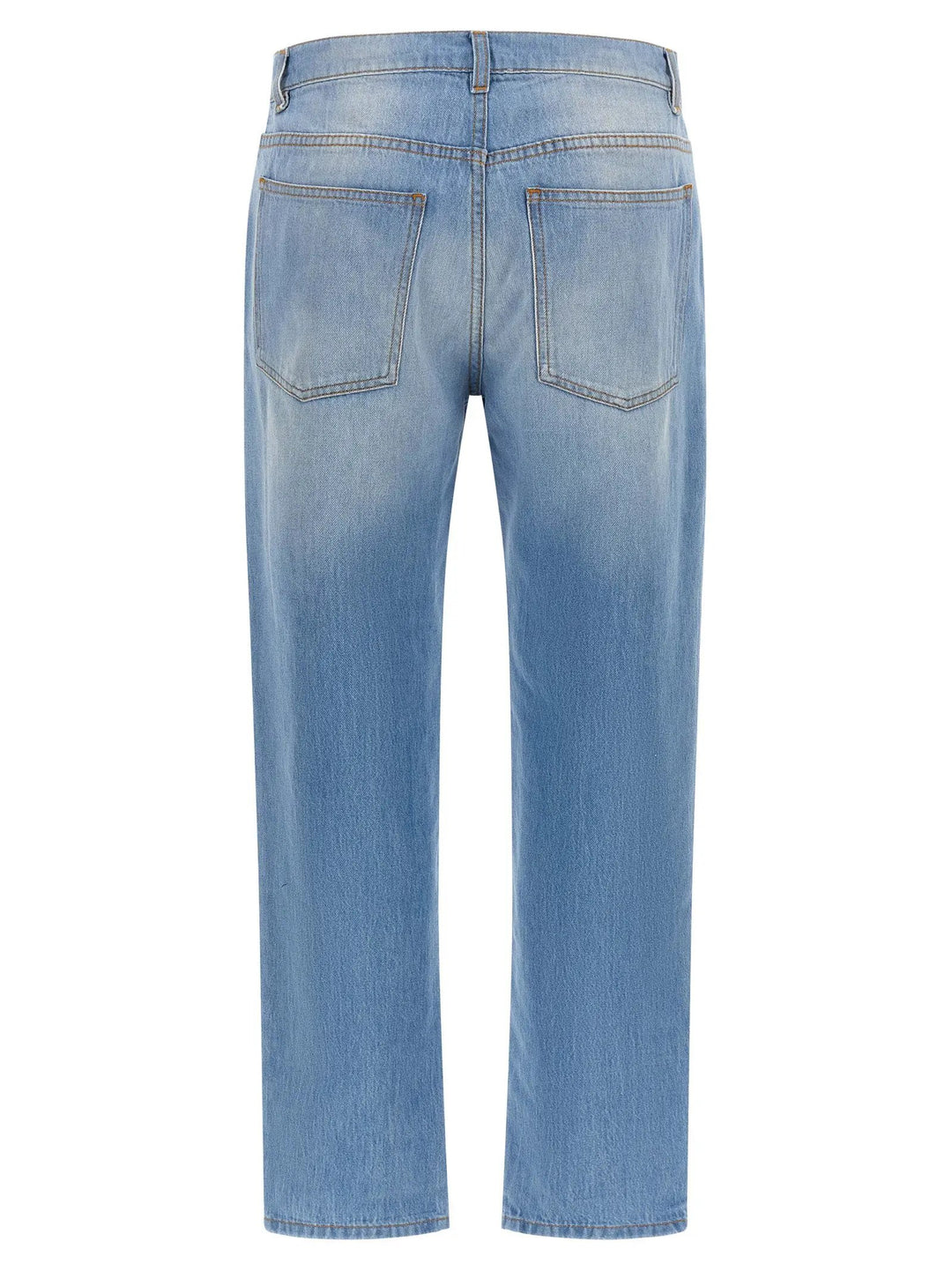 Moschino Sample Sale | Moschino Blue Cotton Straight-Leg Jeans - | Designer outlet