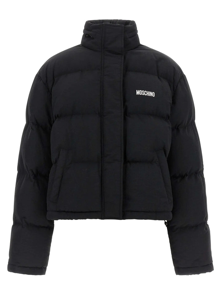 Moschino Sample Sale | Moschino Black Polyamide Bomber - | Designer outlet