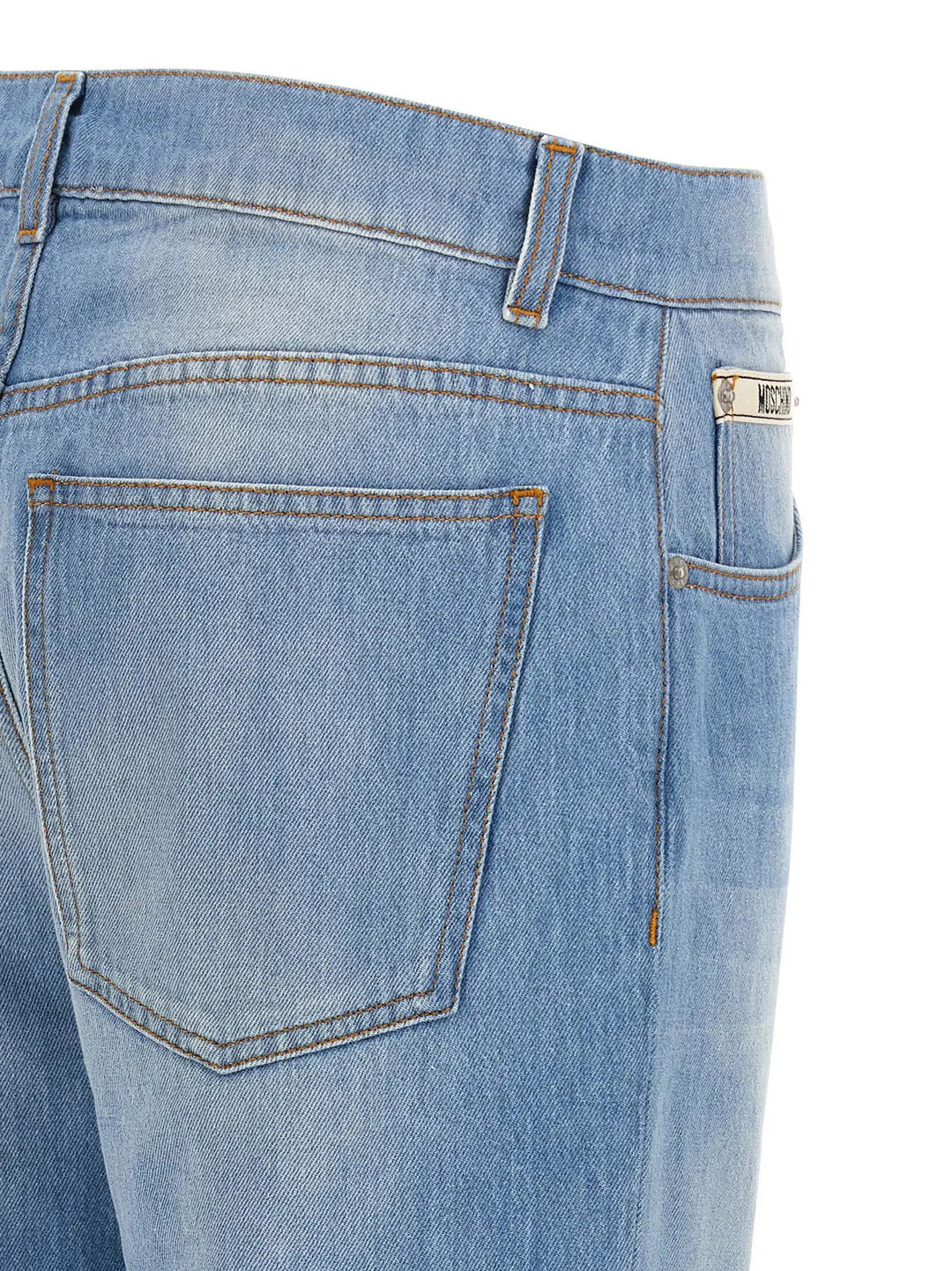 Moschino Sample Sale | Moschino Blue Cotton Straight-Leg Jeans - | Designer outlet