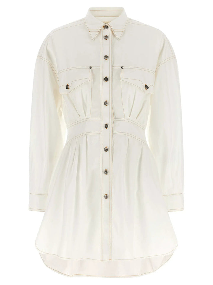 Versace Sample Sale | Versace White Cotton Short Dress - | Designer outlet