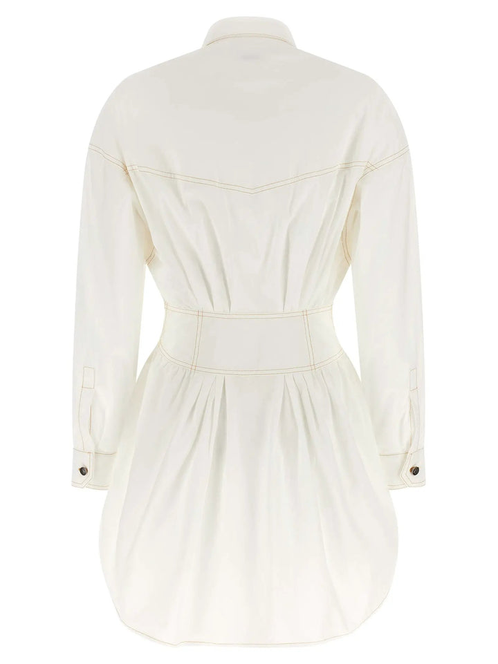 Versace Sample Sale | Versace White Cotton Short Dress - | Designer outlet